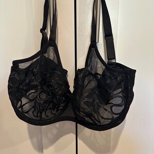 Paramour Black Sheer Floral Bras
